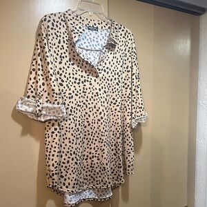 Elegant Leopard Print Blouse